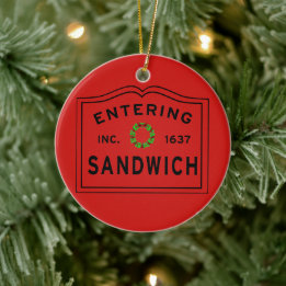 Décoration En Céramique Entrée sandwich MA Noël