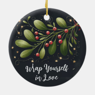 Décoration En Céramique Envelopper dans l'amour Noël