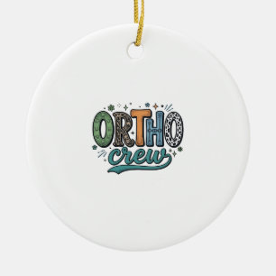 Décoration En Céramique Équipe Ortho Vintage Équipe Dentaire Vector Design