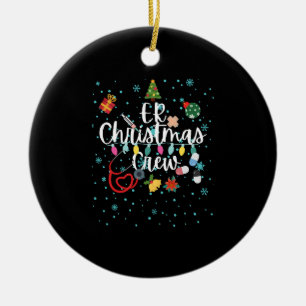 Décoration En Céramique ER Christmas Crew, Service des infirmières des urg