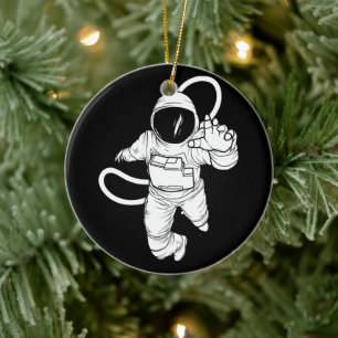 Décoration En Céramique Espace extérieur vintage Astronaute drôle