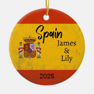 Décoration En Céramique Espagne Drapeau Ornement, Personnalisé Espagne