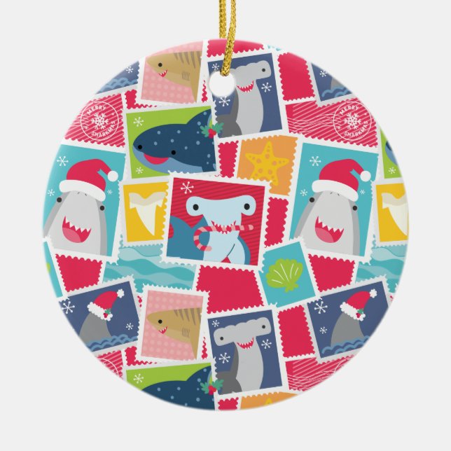 Décoration En Céramique Espèces de requins mignons (Devant)