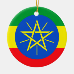 Décoration En Céramique Ethiopian Flag