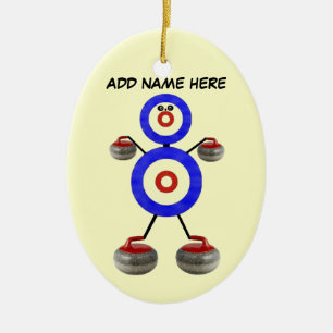 Décoration En Céramique Étoile de curling personnalisée