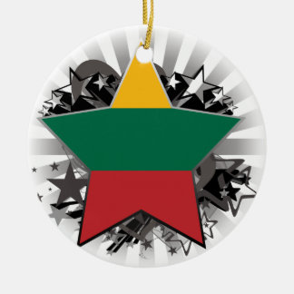 Décoration En Céramique Étoile de la Lithuanie
