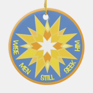 Décoration En Céramique Étoile de Noël