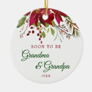 Décoration En Céramique Être bientôt grands-parents du cadeau   de