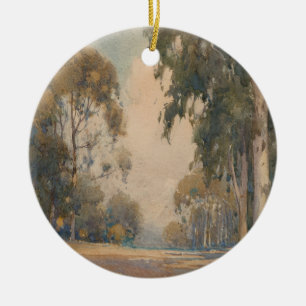 Décoration En Céramique Eucalyptus (1922) - Délicat Aquarelle Botanique