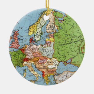 Décoration En Céramique Europe vintage Carte générale du XXe siècle