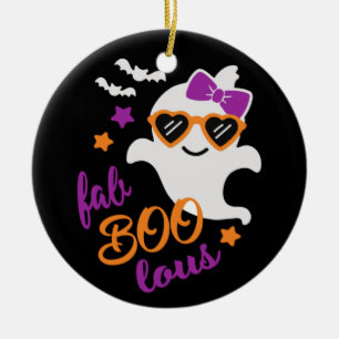 Décoration En Céramique Fab Boo Lous Halloween Ghost Cute