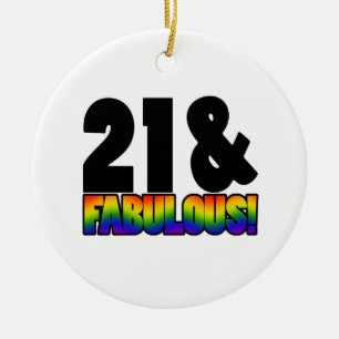 Décoration En Céramique Fabuleux Gay 21e anniversaire