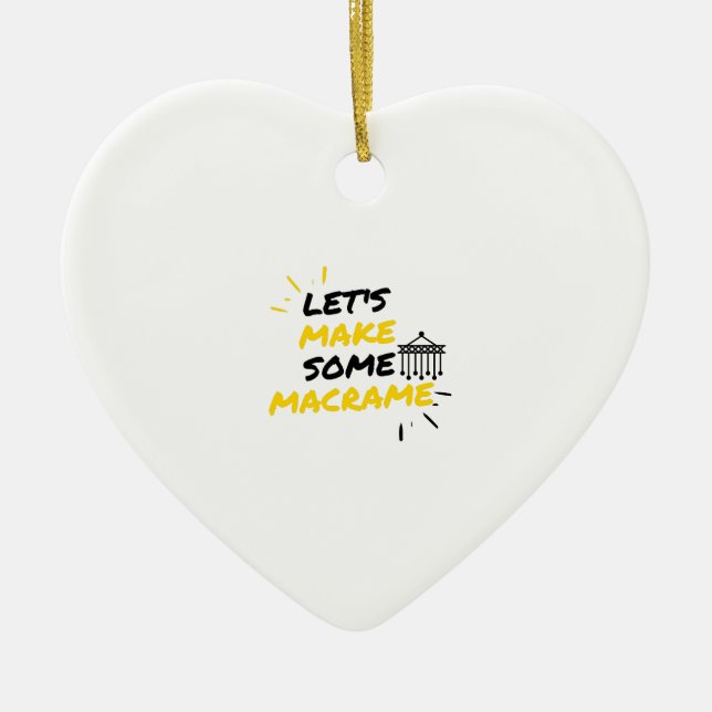 Décoration En Céramique Faisons du macrame (Devant)