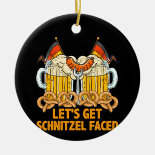 Décoration En Céramique Faisons face à Schnitzel Oktoberfest allemand