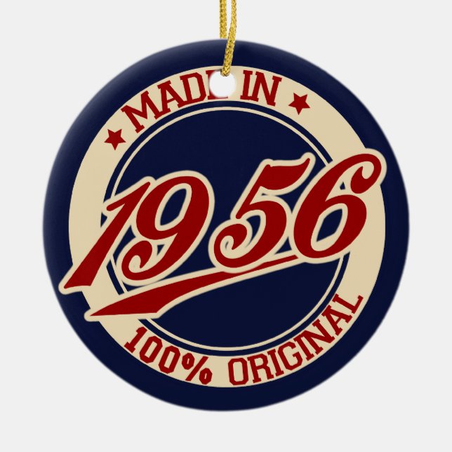 Décoration En Céramique Fait En 1956 Anniversaire Année (Devant)