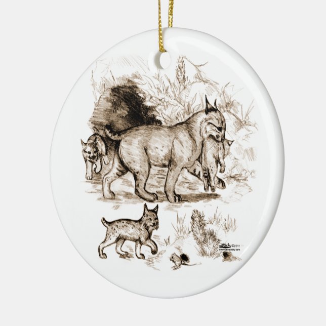 Décoration En Céramique Famille Bobcat (Gauche)