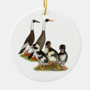 Décoration En Céramique Famille écrite au crayon de canard de coureur