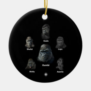 Décoration En Céramique Famille Gorilla