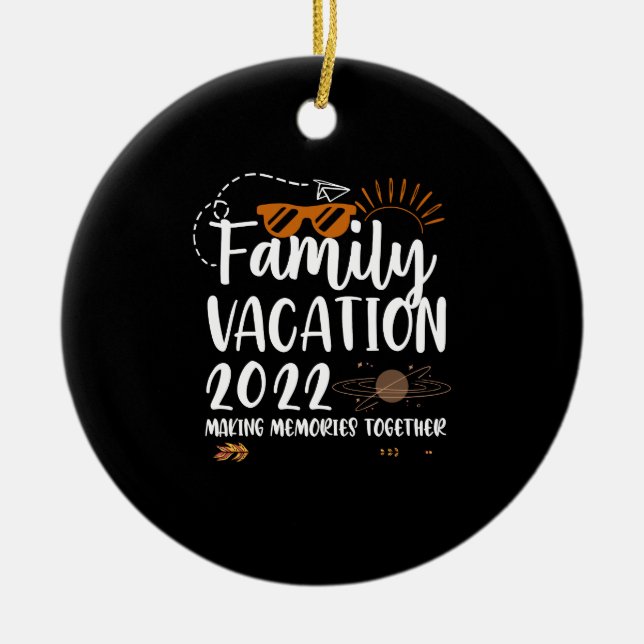 Décoration En Céramique Family Vacation 2022 (Devant)