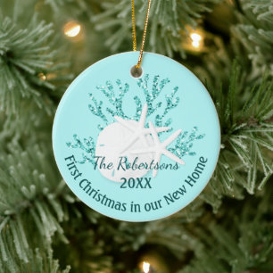 Décoration En Céramique Fécule de Noël Côtière Nouveau Accueil