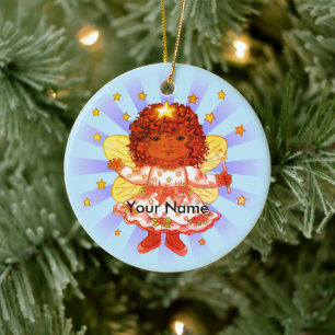 Décoration En Céramique Fée fille Afro