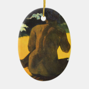 Décoration En Céramique Femme au bord de la mer par Paul Gauguin, Beaux-Ar