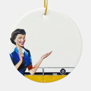 Décoration En Céramique Femme au foyer et nouvelle laveuse