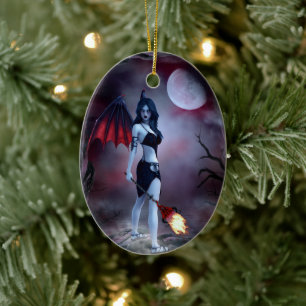 Décoration En Céramique Femme vampire démon