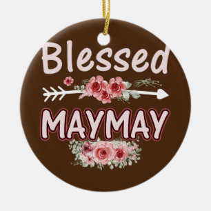 Décoration En Céramique Femmes Béni Maymay Floral Maman Grand-mère Noël