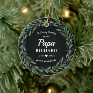 Décoration En Céramique Festif Vacances Wreath Papa Photo Retour