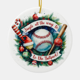 Décoration En Céramique Fête de Noël du baseball