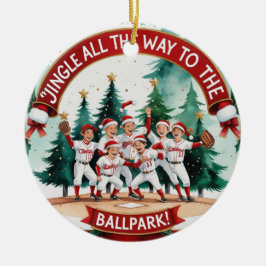Décoration En Céramique Fête de Noël du baseball
