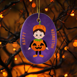Décoration En Céramique Fête d'Halloween pour enfants Citrouille