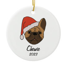 Fête Frenchie Santa Hat