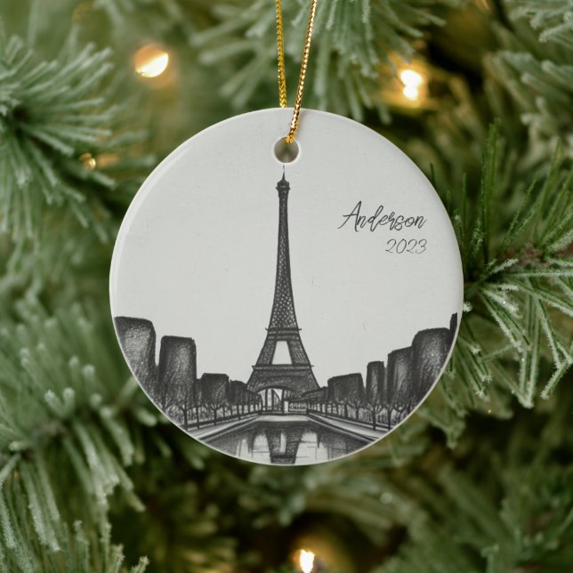 Décoration En Céramique Fêtes de Noël à Paris (Arbre)