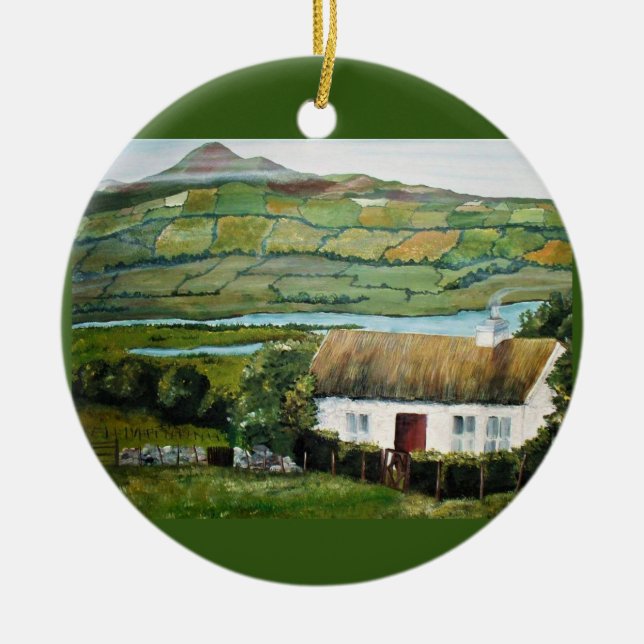 Décoration En Céramique Fêtes de Noël de l'ornement irlandais (Devant)