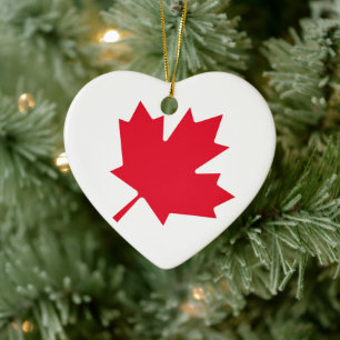 Décoration En Céramique Feuille d'érable canadienne