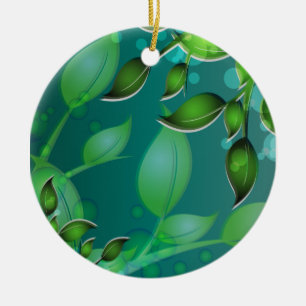 Décoration En Céramique Feuilles de jardin frais