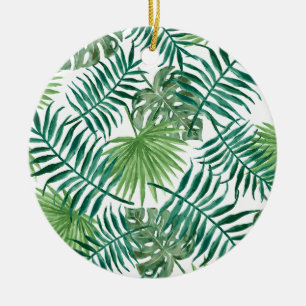 Décoration En Céramique Feuilles de la jungle tropicale
