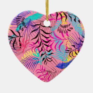 Décoration En Céramique Feuilles tropicaux