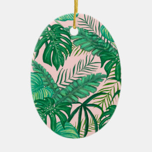 Décoration En Céramique Feuilles tropicaux