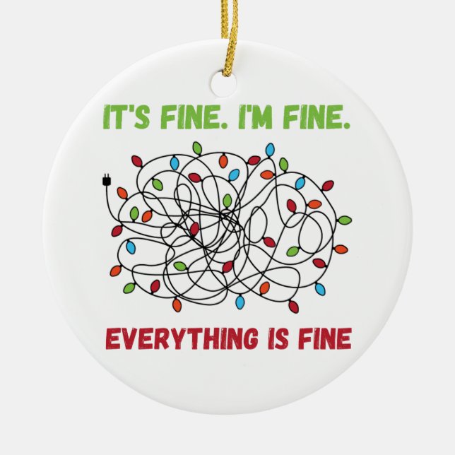 Décoration En Céramique Feux de Noël - Drôle im fine (Devant)