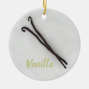 Décoration En Céramique Fève de vanille avec sucre