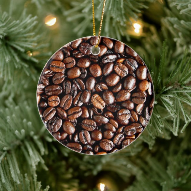 Décoration En Céramique Fèves de café grillées foncées (Arbre)