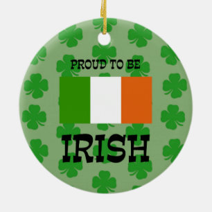 Décoration En Céramique Fier d'être irlandais,