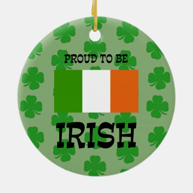 Décoration En Céramique Fier d'être irlandais, (Dos)