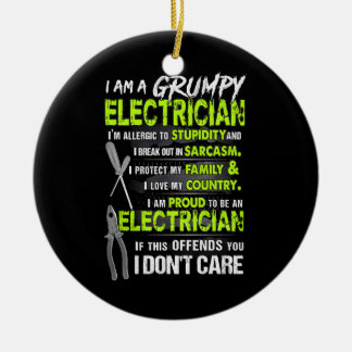 Décoration En Céramique Fier d'être un électricien