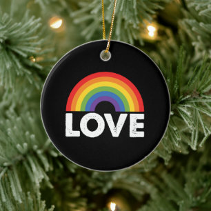 Décoration En Céramique Fierté Amour est Amour Égalité Gay Arc-en-ciel LGB