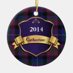 Décoration En Céramique Fierté d'ornement de coutume de plaid de tartan d