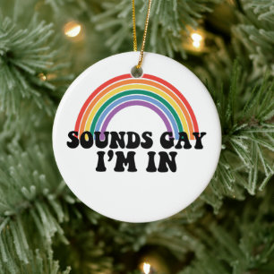 Décoration En Céramique Fierté LGBT Sons Gay Je Suis Dans Gay Arc-en-ciel